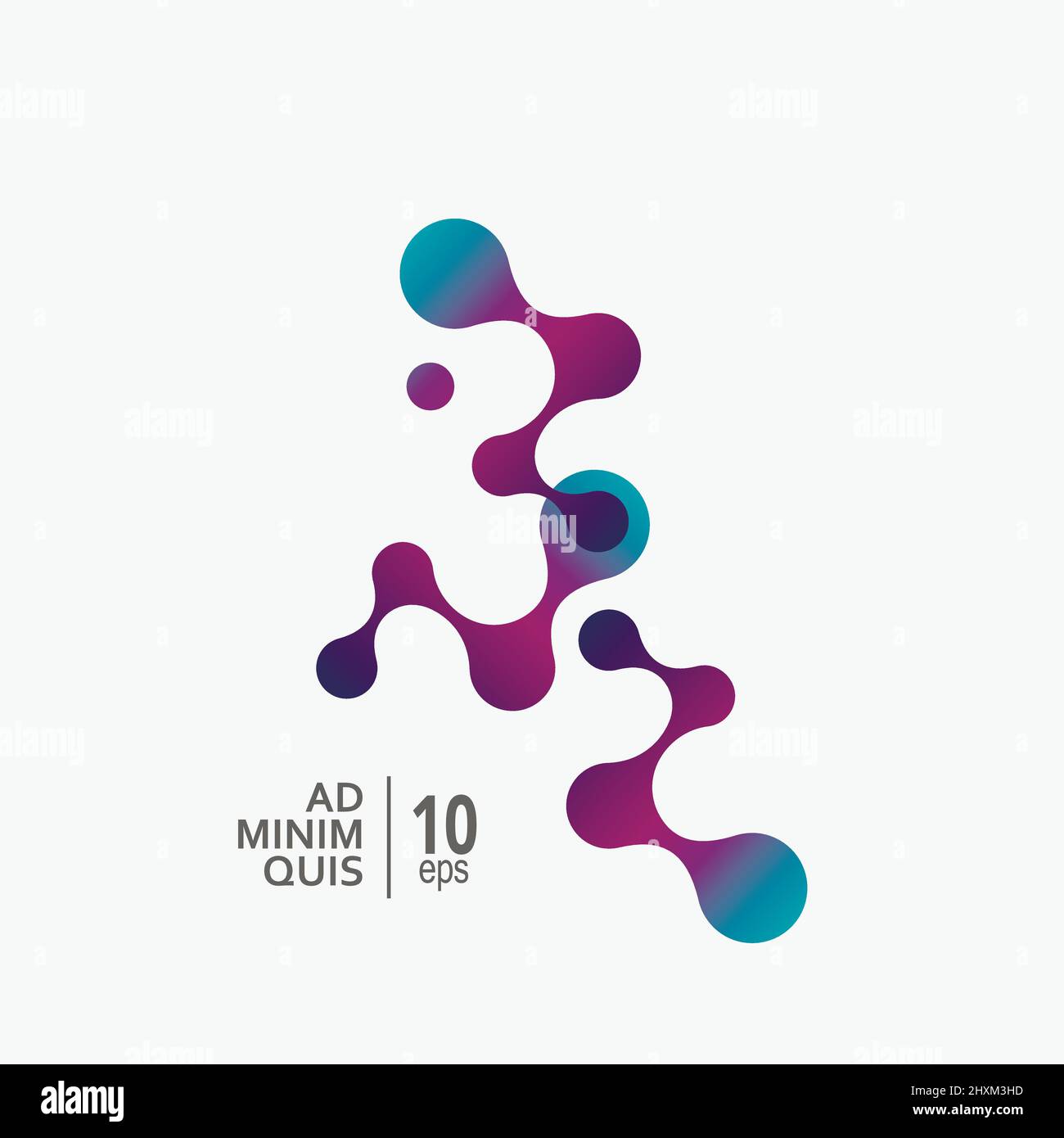 Vector abstract molecules connected background Stock Vector
