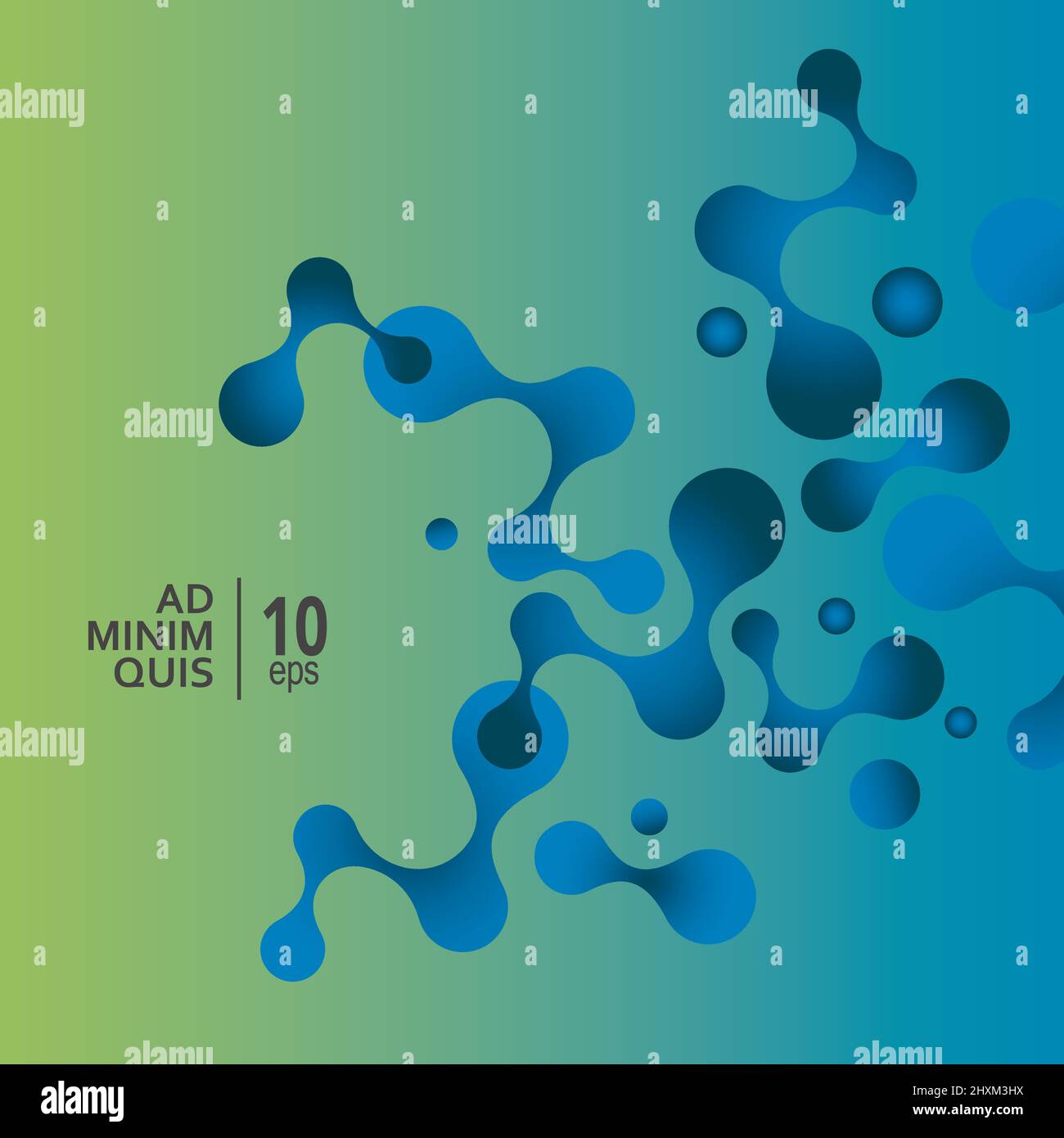 Vector abstract circles connected background. Minimalistic motion design Stock Vector