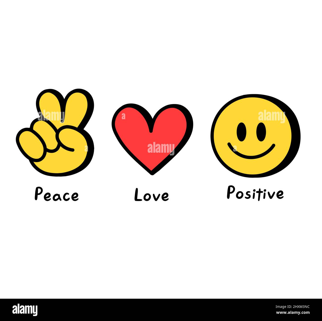 Peace, Love And Positivity - Good Vibes T-Shirt Peace, Love And Positivity - Good Vibes T-Shirt