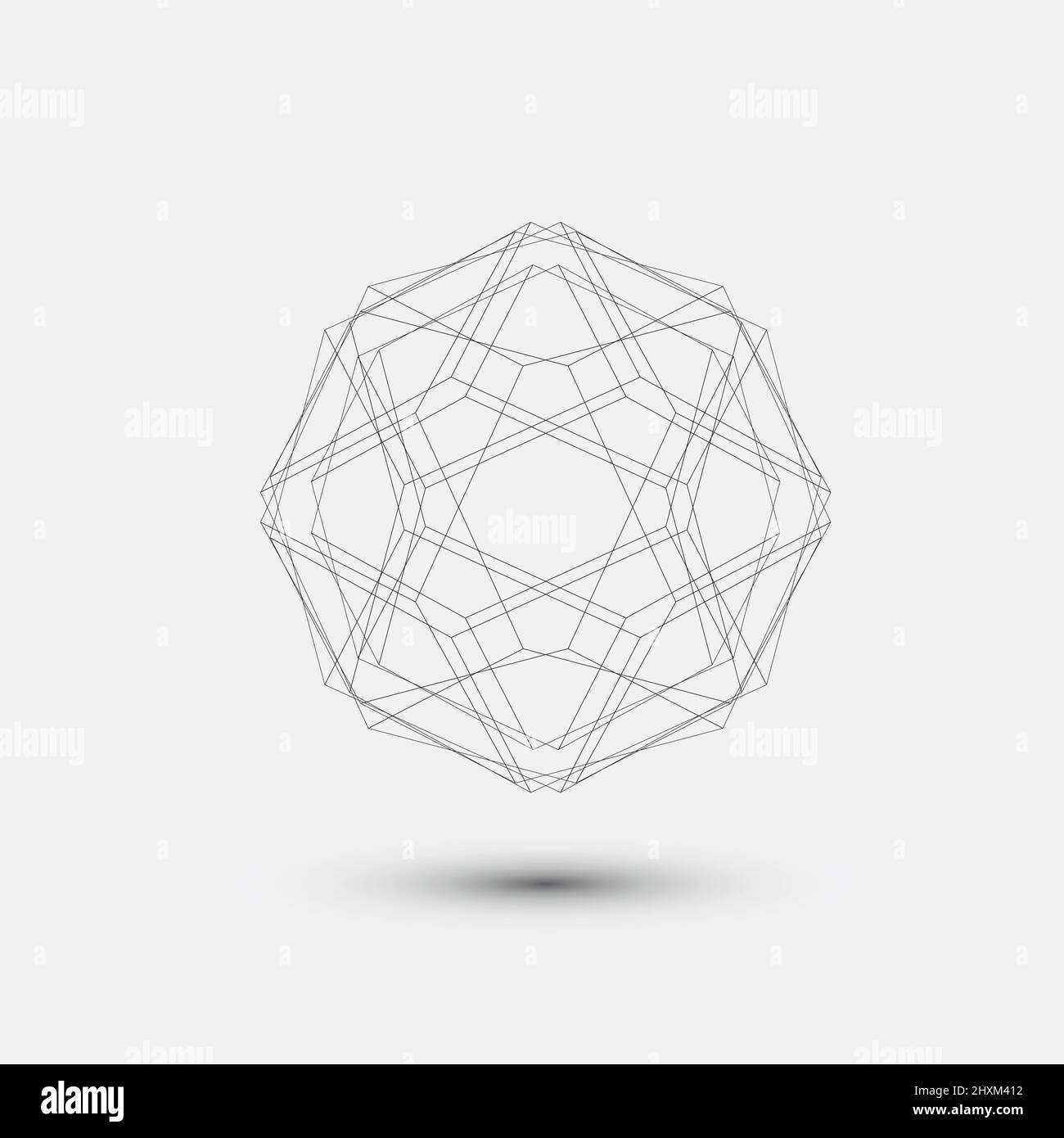 Vector abstract background and modern technology illustration with connected lines Stock Vector