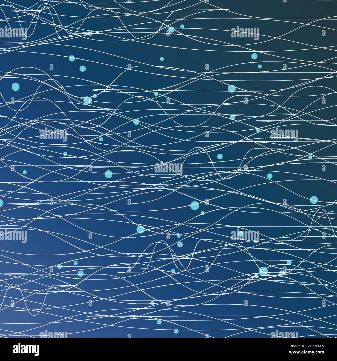 Abstract wavy background with curved lines and dots Stock Vector