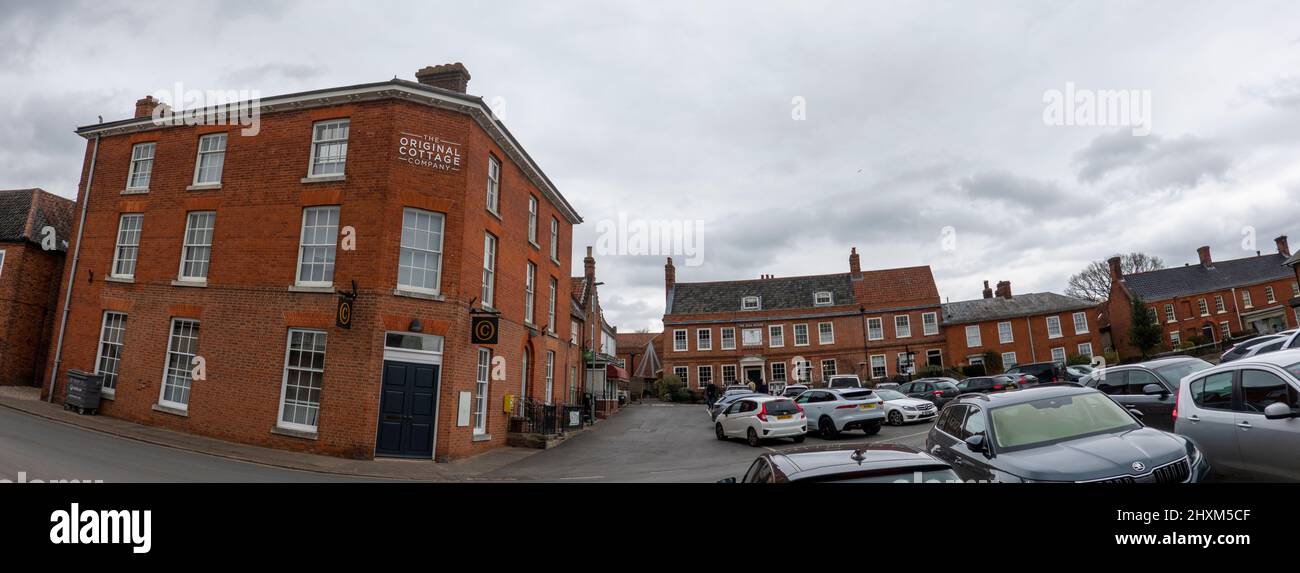 Original Cottages, office, Market Place, Reepham, Norfolk Stock Photo Alamy