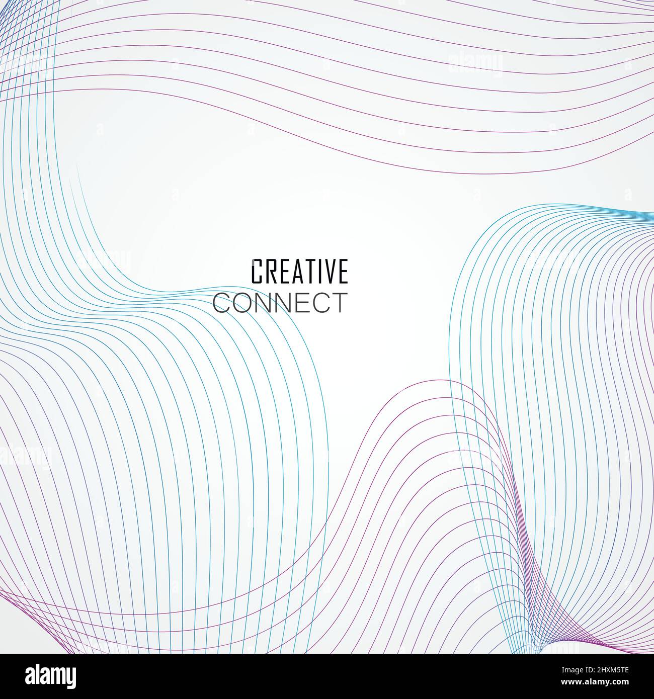 Abstract wave element for design. Vector digital line art background Stock Vector
