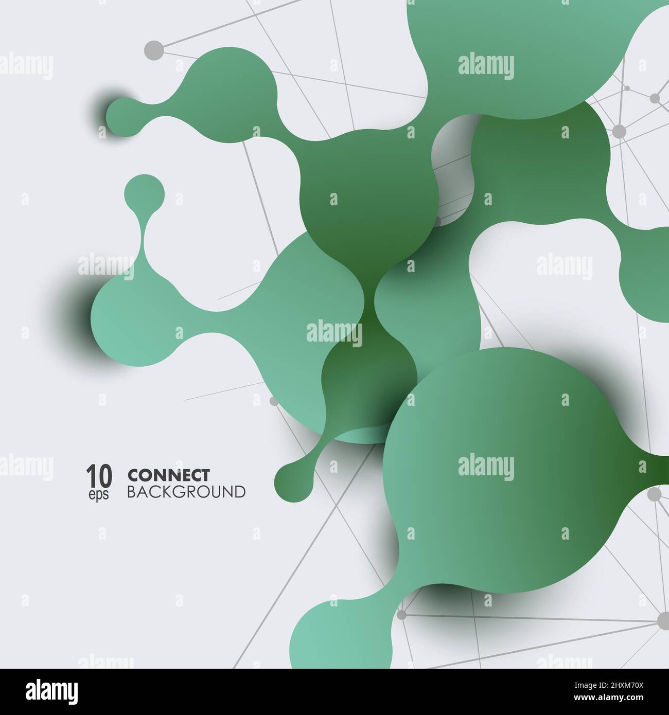 Connections vector atoms and molecules Stock Vector