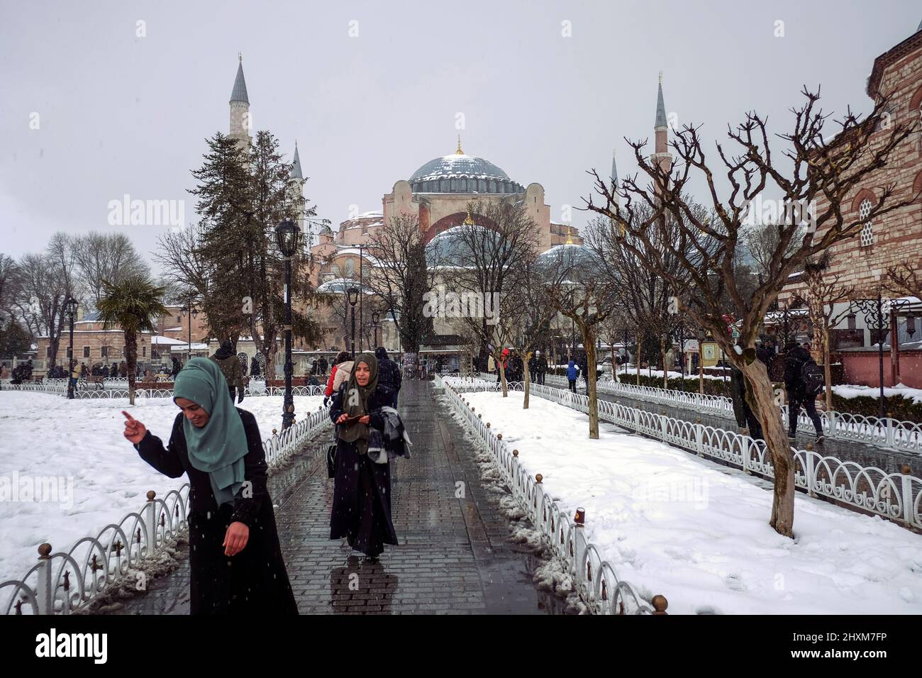 Turkey Snowing March 13, 2022, istanbul, Istanbul, Turkey: Snow blanketed most of ...