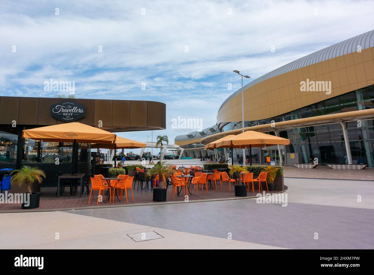 Faro, Portugal, Empty Restaurant Terrace, Outside, International