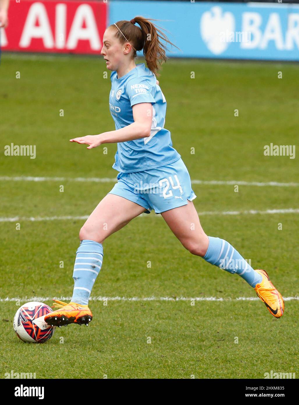 BARNET, ENGLAND - MARCH 13: Keira Walsh of Manchester City WFC  during  FA Women's Super League between Tottenham Hotspur Women and Manchester City Wo Stock Photo