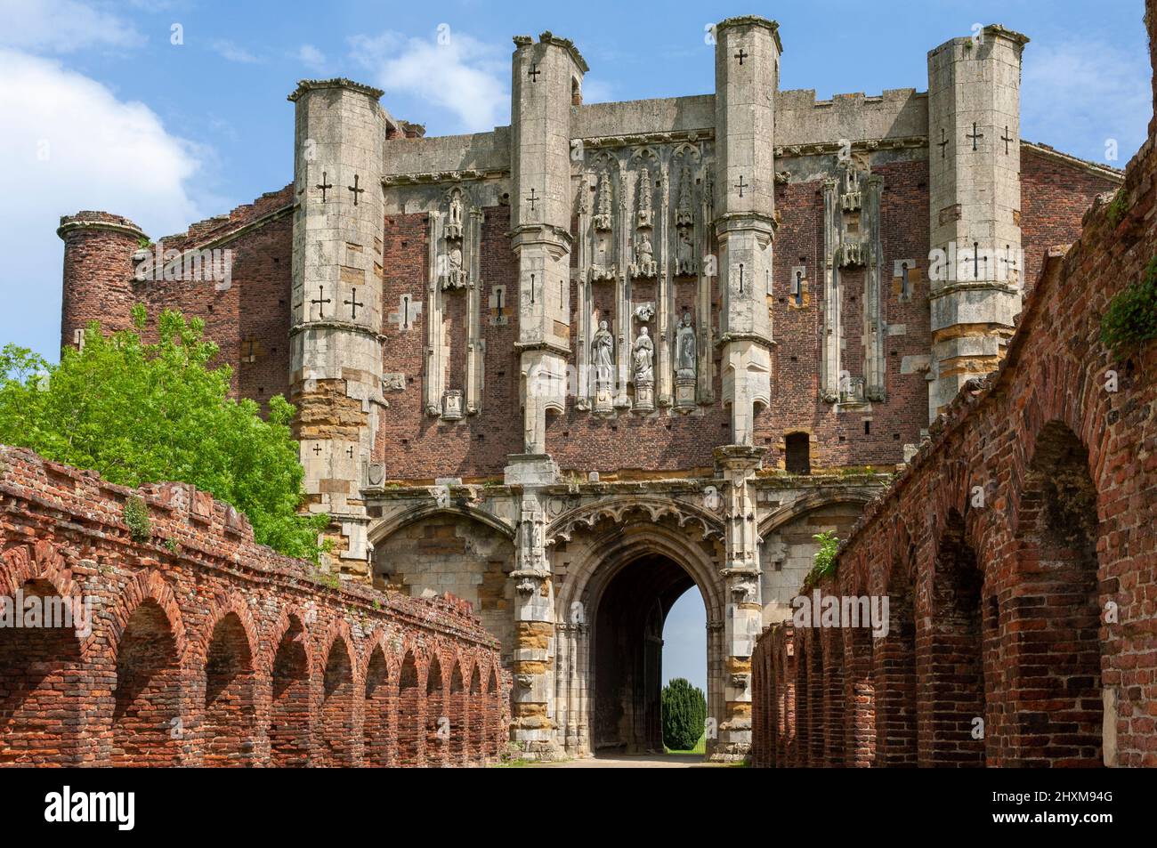 Thornton Abbey - gatehouse - Thornton Curtis, North Lincolnshire, Lincolnshire, England, UK - an English Heritage property with grade I listing. Stock Photo