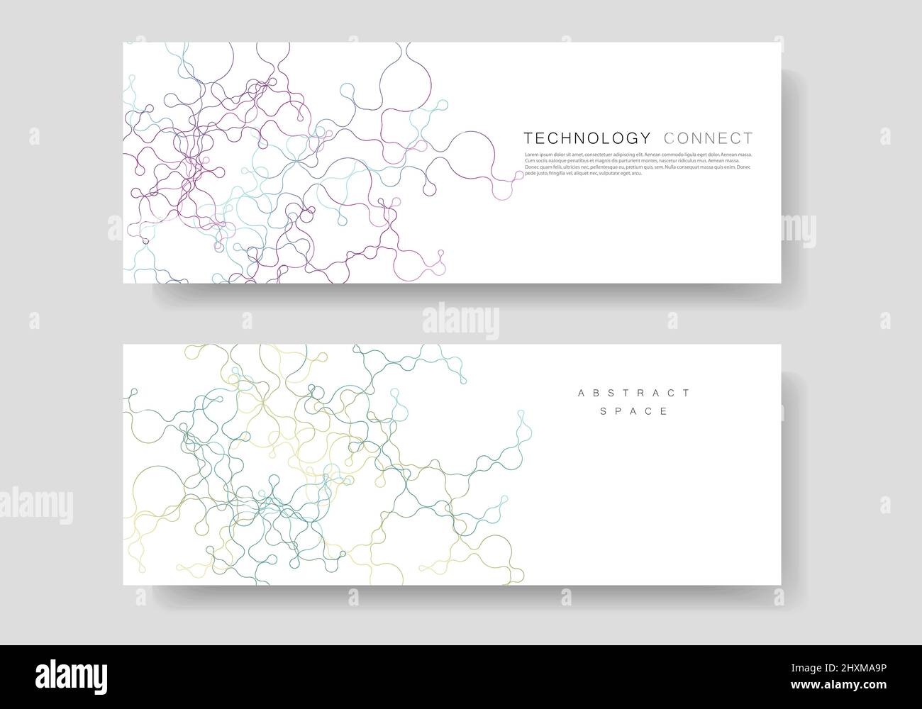 Vector connect lines and dots. Banner template for technology design ...