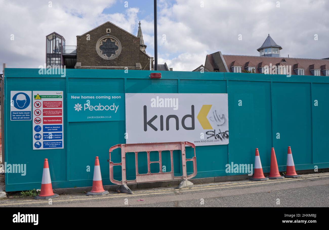 New luxury housing development next to rundown social housing estate