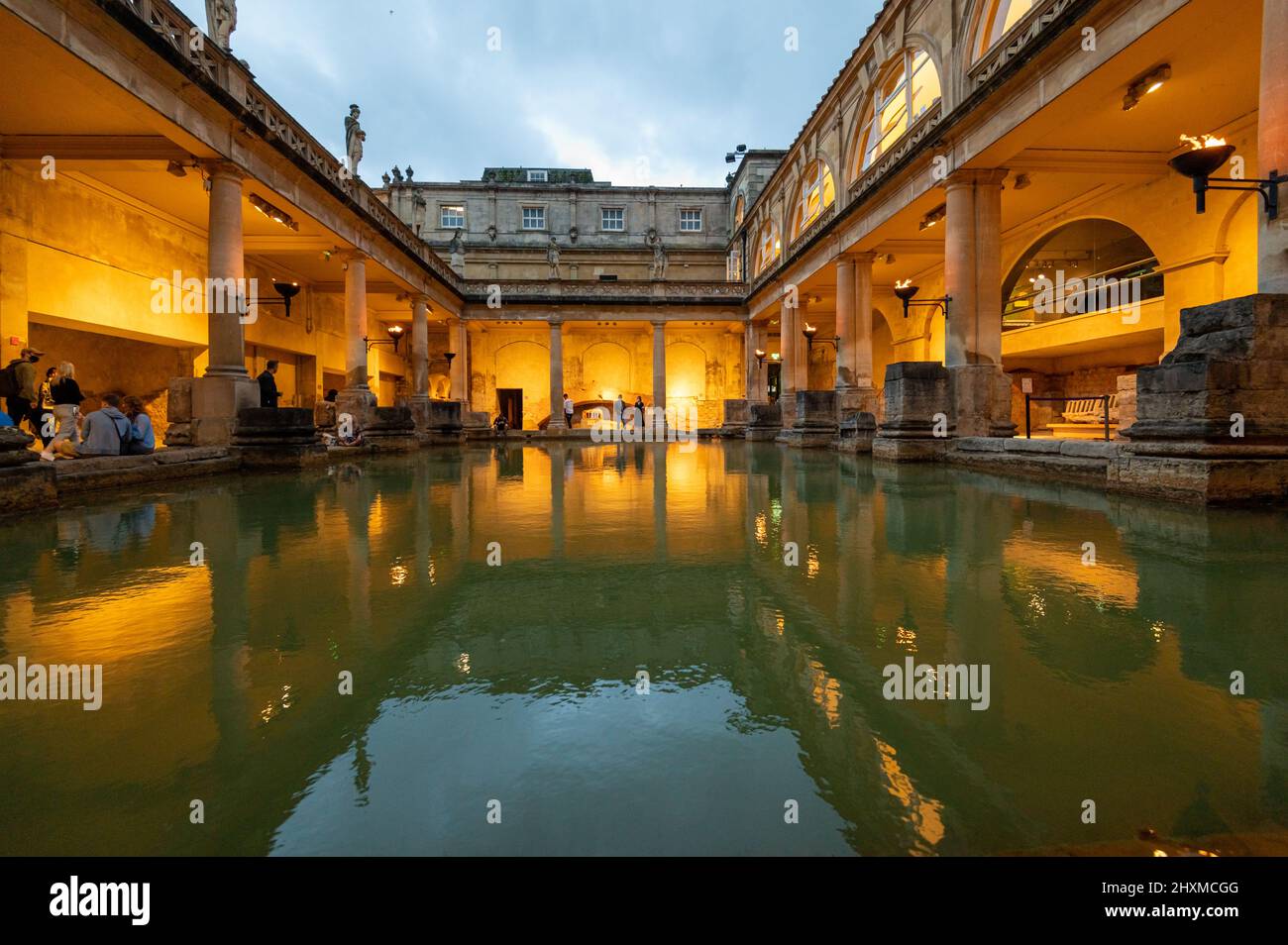City of Bath, UK. 07082021. Evening sightseeing of restored in