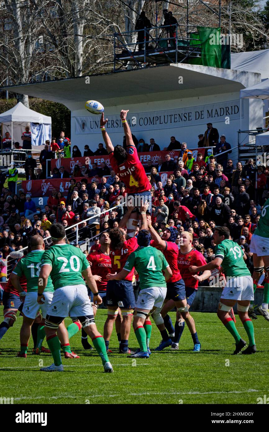 Rugby europe championship 2022 spain v portugal hires stock