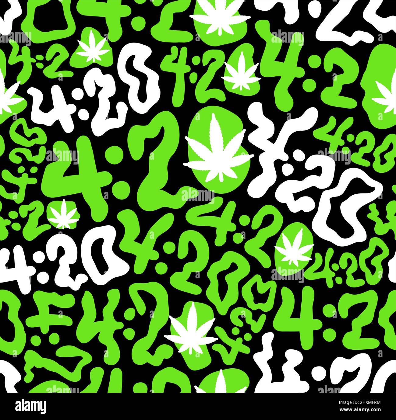 Deformed wavy 420 number seamless pattern  graphic  character  trippy lettering,weed,rasta,cannabis,marijuana  seamless pattern wallpaper print concept Stock Vector Image & Art - Alamy