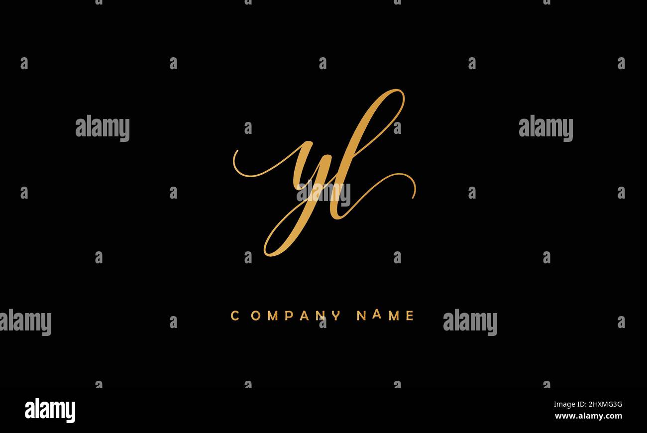 YL or ly alphabets letters logo monogram Stock Vector