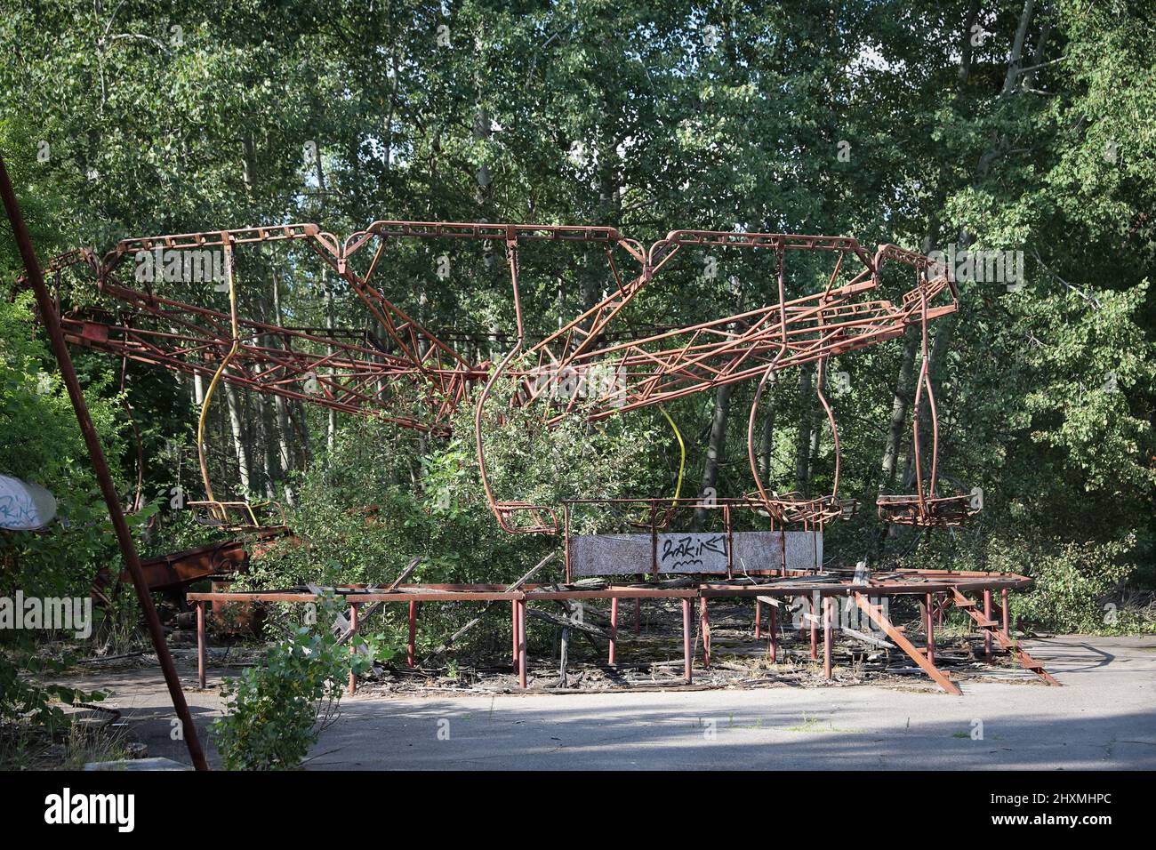 Carousel, Pripyat Town in Chernobyl Exclusion Zone, Chernobyl, Ukraine