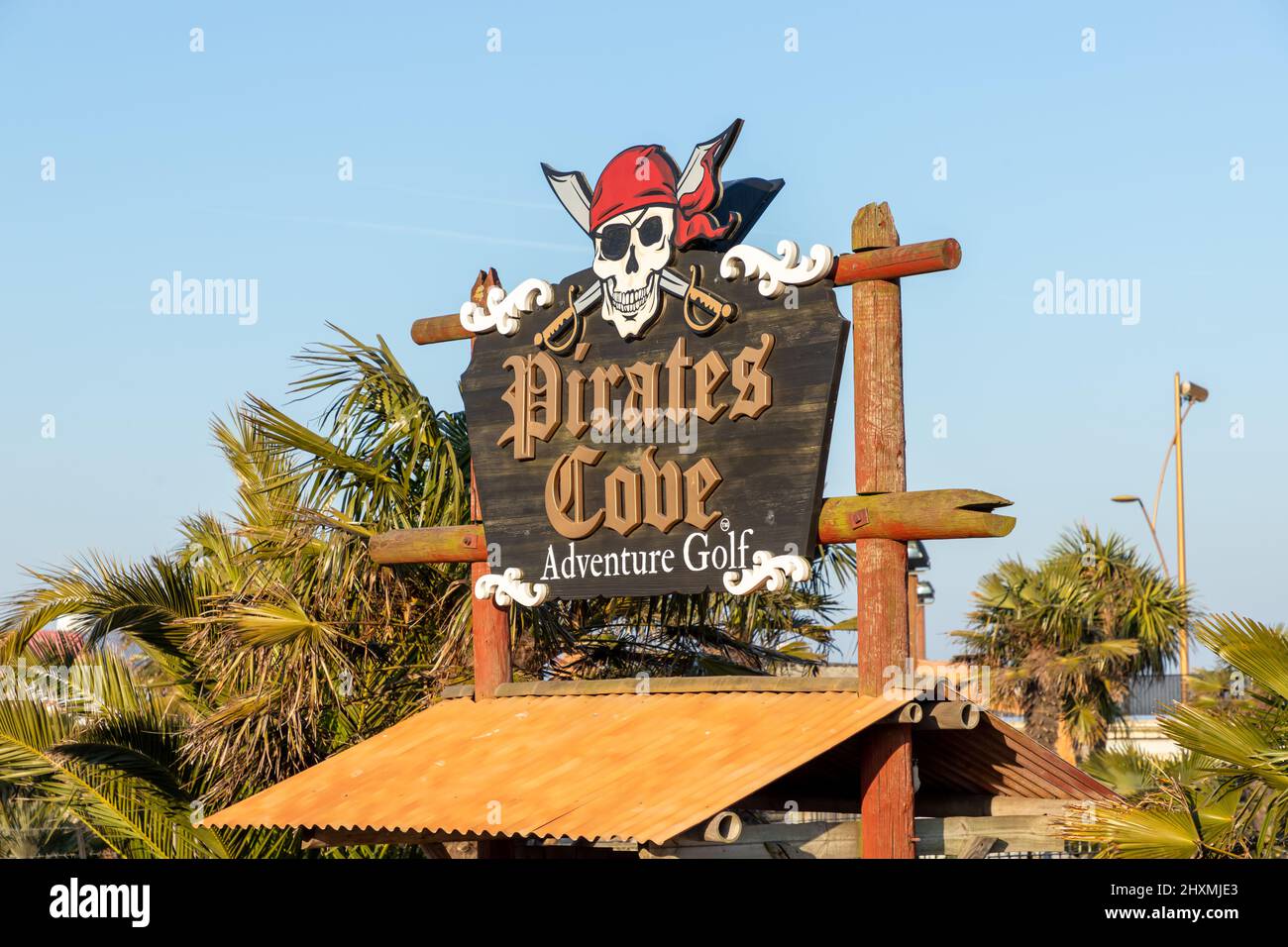 Pirates Cove Adventure Golf Attraction on Great Yarrmouth Pleasure Beach in North Norfolk, UK Stock Photo