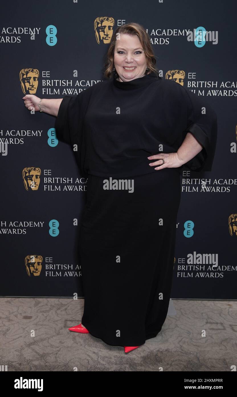 Joanna Scanlan arriving at the 75th British Academy Film Awards Dinner at the Grosvenor House