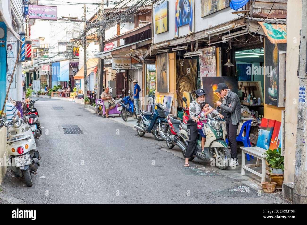 Art shop in Hua Hin. This is an old fishing village that became one of