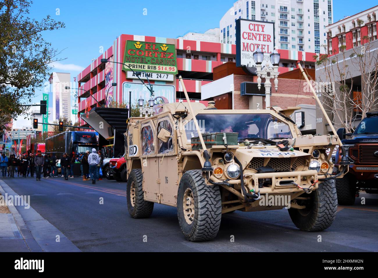 Green Berets with the 5th Special Forces Group (Airborne), drive their