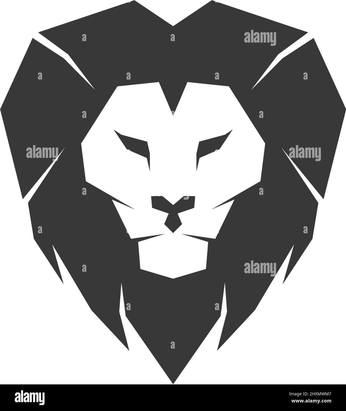 Lion head icon logo design vector template illustration Stock Vector