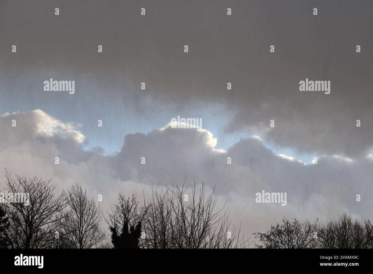 Rain and clouds, Weather in England Stock Photo