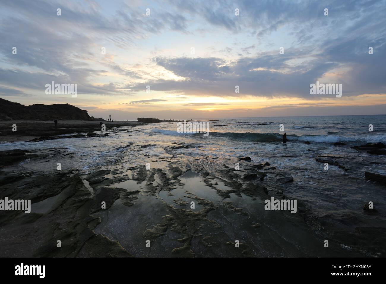 Panoramic dramatic tropical sunset sky and sea at dusk Stock Photo - Alamy
