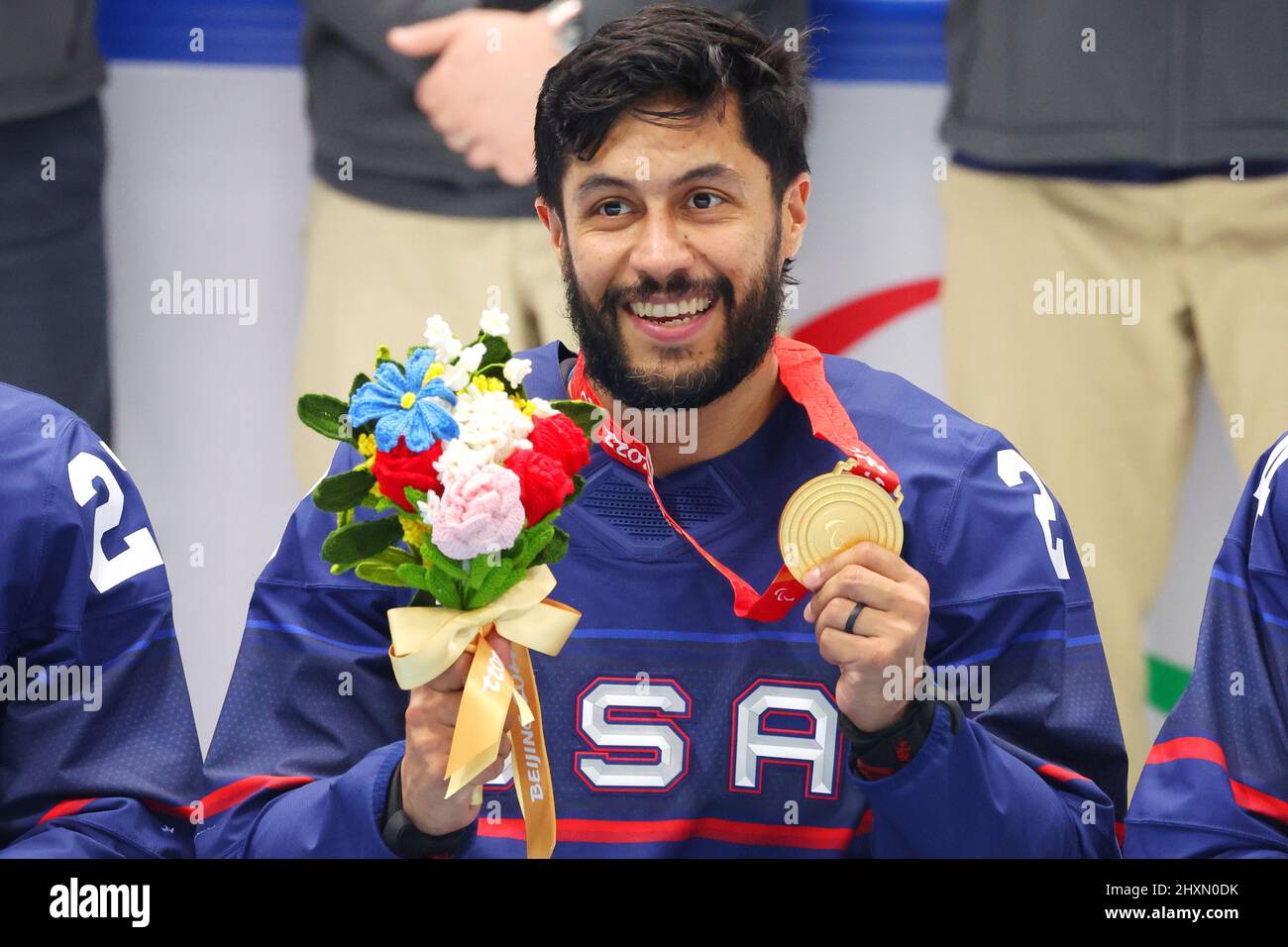 Beijing, China. 13th Mar, 2022. Rico Roman (USA) Para Ice Hockey