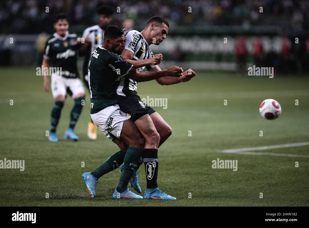 Sao Paulo, Brazil. 23rd Mar, 2022. SP - Sao Paulo - 03/23/2022 - PAULISTA  2022, PALMEIRAS X ITUANO - Rony, a Palmeiras player, celebrates his goal  with players from his team during