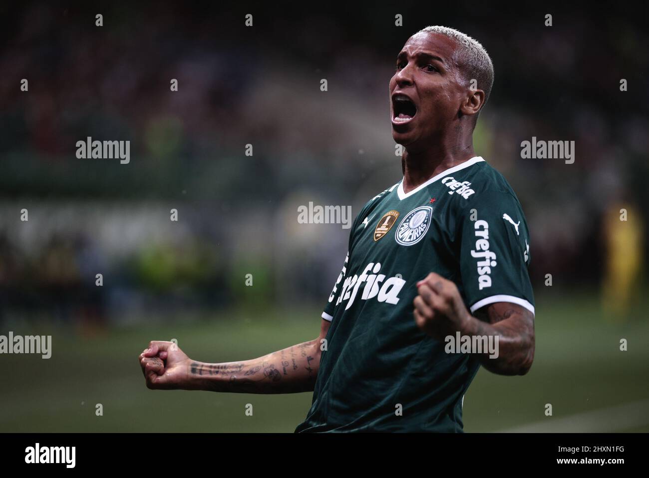 SP - Sao Paulo - 04/03/2022 - PAULISTA 2022 FINAL, PALMEIRAS X SAO PAULO -  Palmeiras player Raphael Veiga celebrates his goal during a match against Sao  Paulo at the Arena Allianz