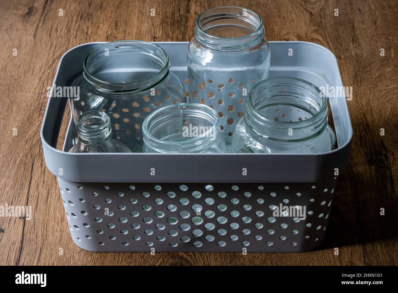 Glass jars and bottles for recycling Stock Photo Alamy