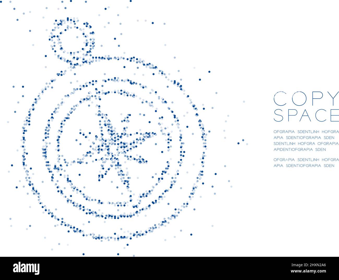 Abstract Geometric Circle dot molecule particle pattern Compass shape