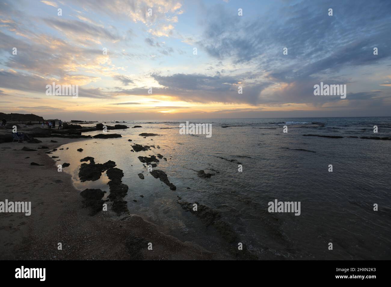 Panoramic dramatic tropical sunset sky and sea at dusk Stock Photo - Alamy