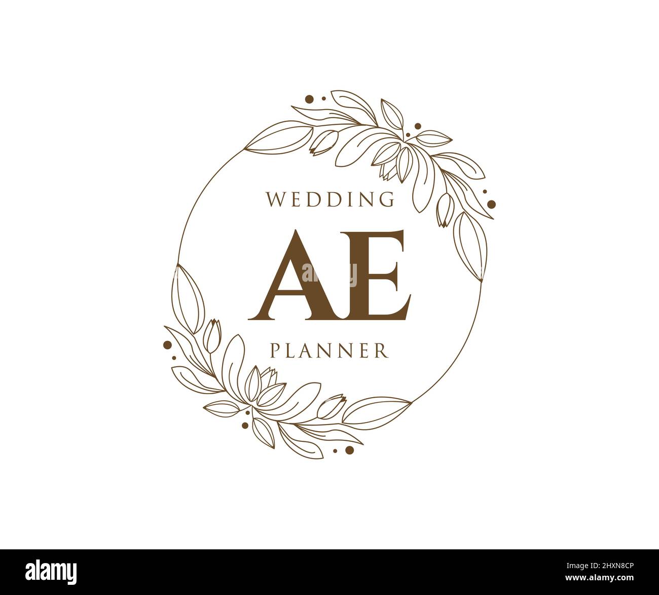 AE Initials letter Wedding monogram logos collection, hand drawn modern ...