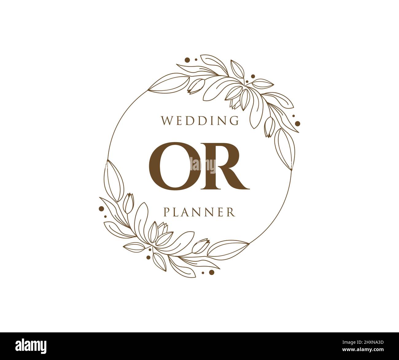 OR Initials letter Wedding monogram logos collection, hand drawn modern ...