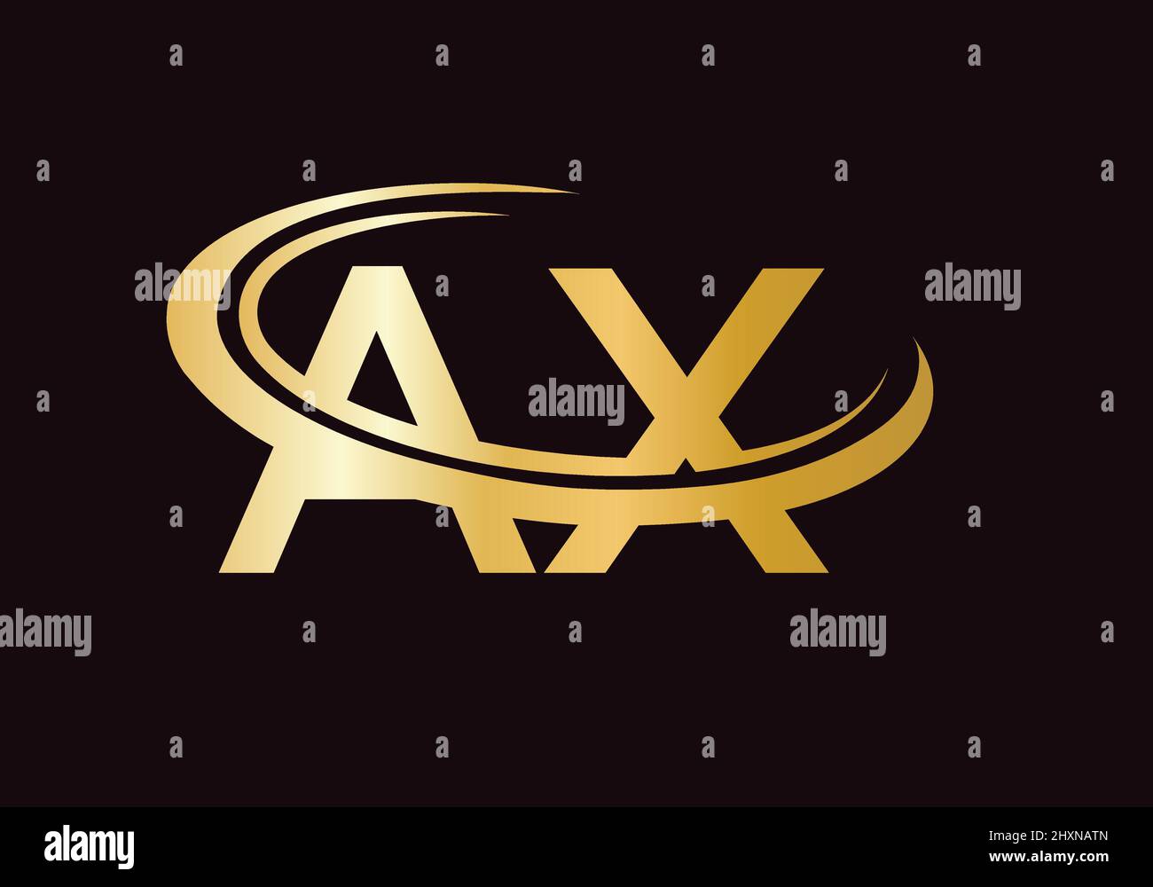 Initial Monogram Letter AX Logo Design Vector. AX Logo Design Template
