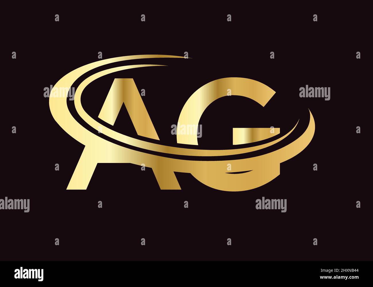 Initial Monogram Letter AG Logo Design Vector. AG Logo Design Template ...
