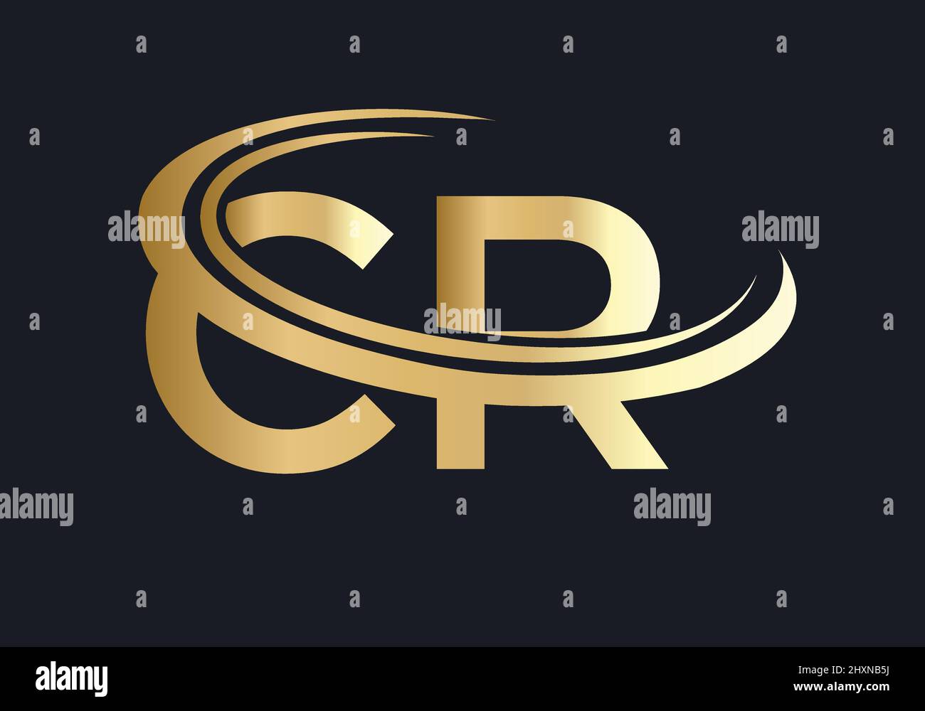 Initial Monogram Letter CR Logo Design Vector. CR Logo Design Template ...