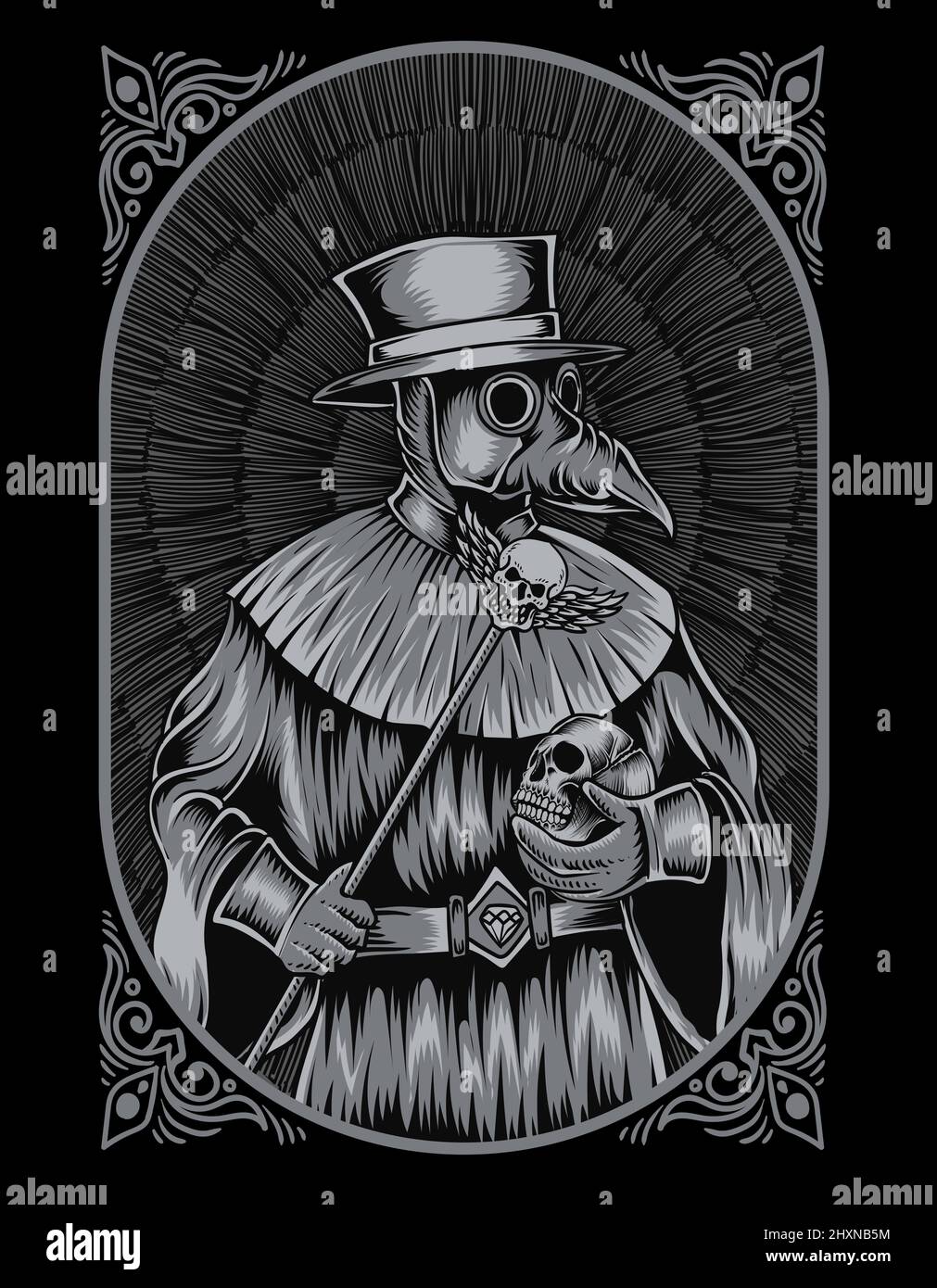 The black plague mask Stock Vector Images - Alamy