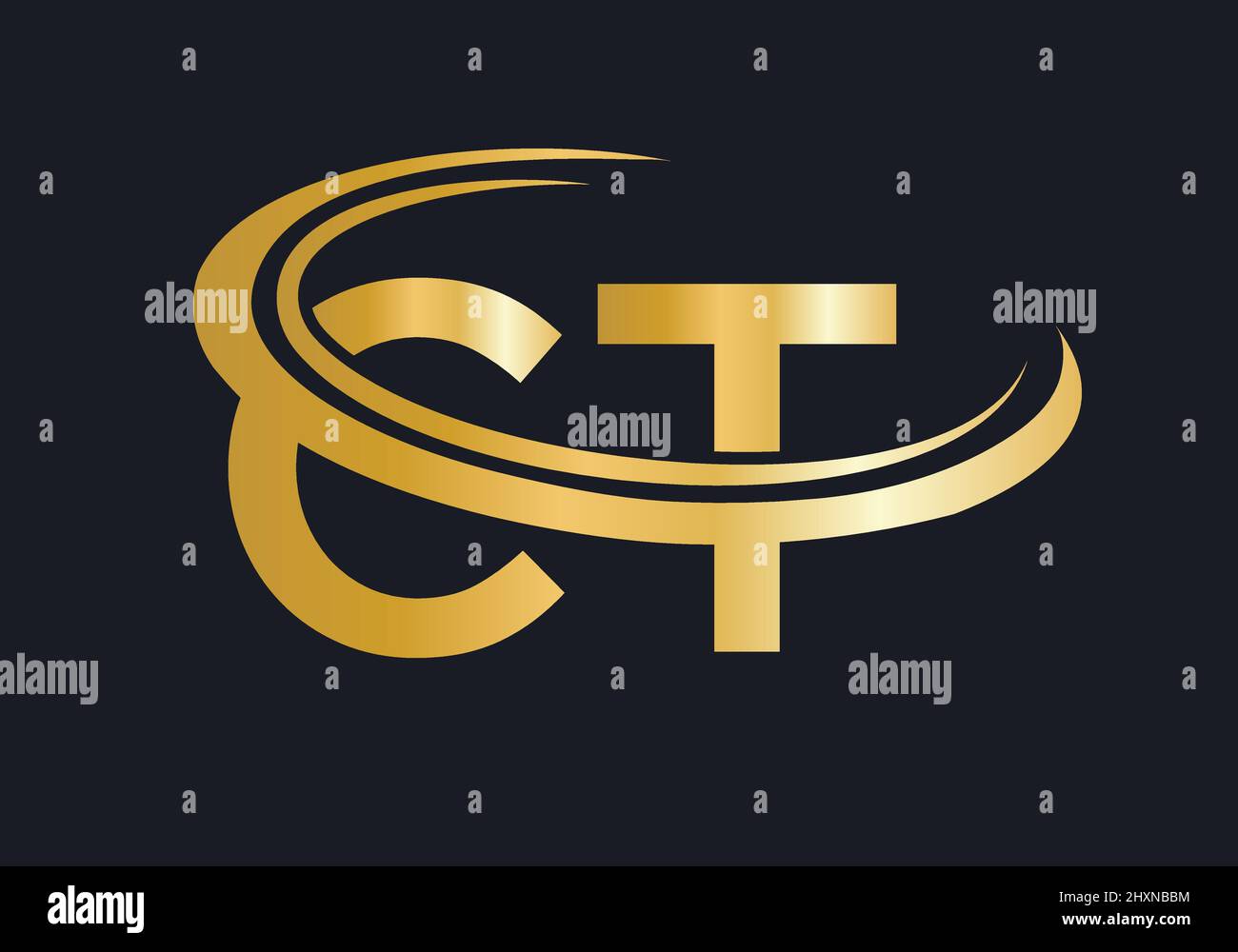 Initial Monogram Letter CT Logo Design Vector. CT Logo Design Template ...