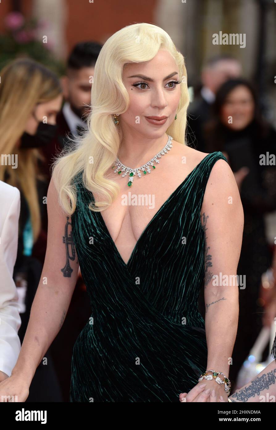 London, UK. March 12th, 2022.  Lady Gaga arriving at the EE British Academy Film Awards, Royal Albert Hall, London. Credit: Doug Peters/EMPICS/Alamy Live News Stock Photo
