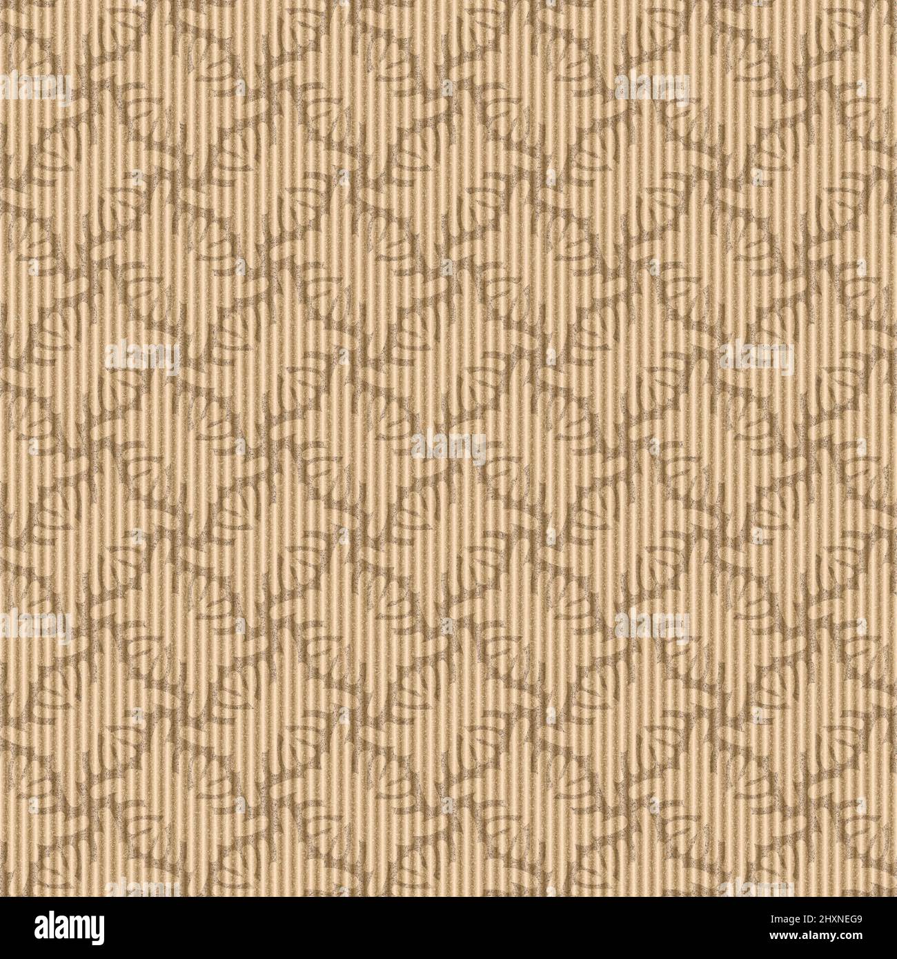 Ecru recycled corrugated pulp card paper texture. Ribbed plain neutral