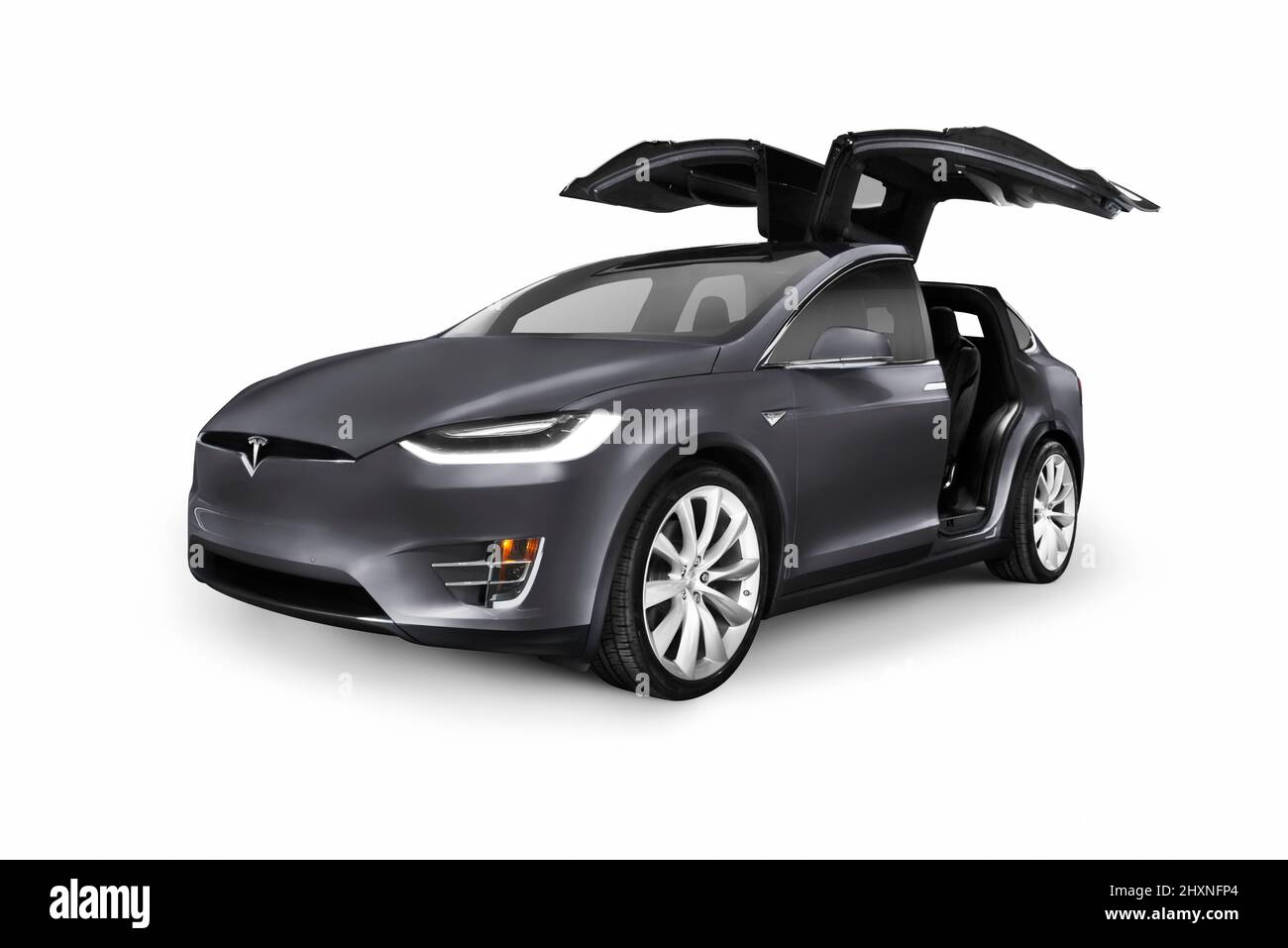 License and prints at MaximImages.com - Tesla luxury electric car, automotive stock photo. Stock Photo