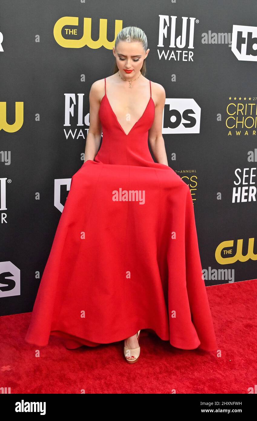 Los Angeles, United States. 14th Mar, 2022. Kathryn Newton attends the 27th annual Critics Choice Awards at the Fairmont Century Plaza on Sunday, March 13, 2022. Credit: UPI/Alamy Live News Stock Photo