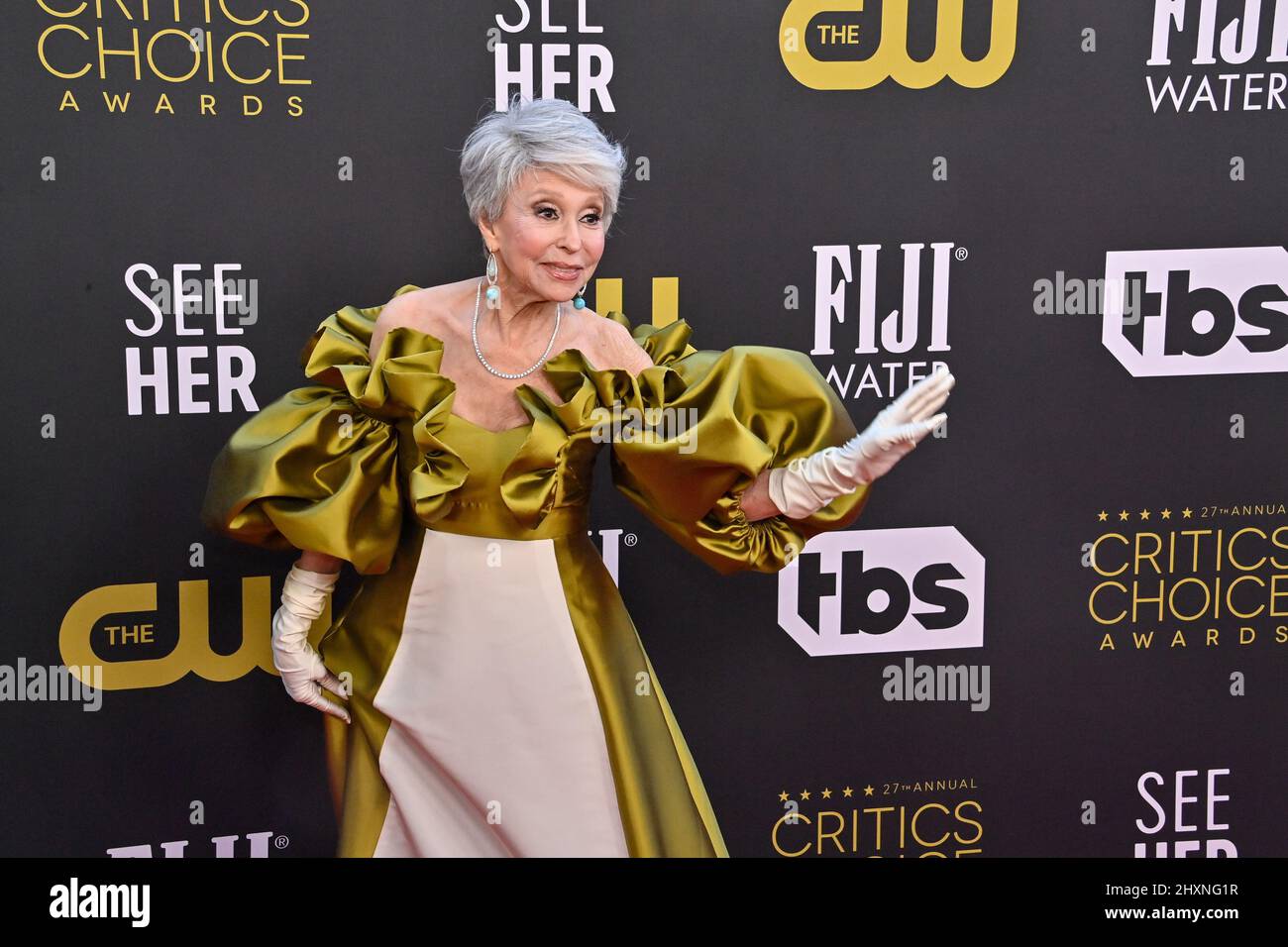 Los Angeles, United States. 14th Mar, 2022. Rita Moreno attends the 27th annual Critics Choice Awards at the Fairmont Century Plaza on Sunday, March 13, 2022. Credit: UPI/Alamy Live News Stock Photo