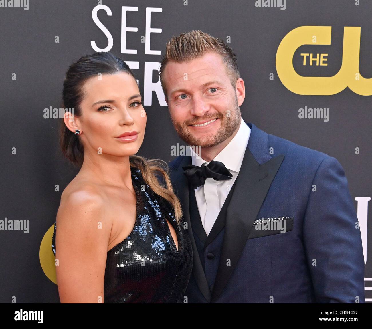 Los Angeles, United States. 14th Mar, 2022. Veronika Khomyn and Sean McVay  attend the 27th annual