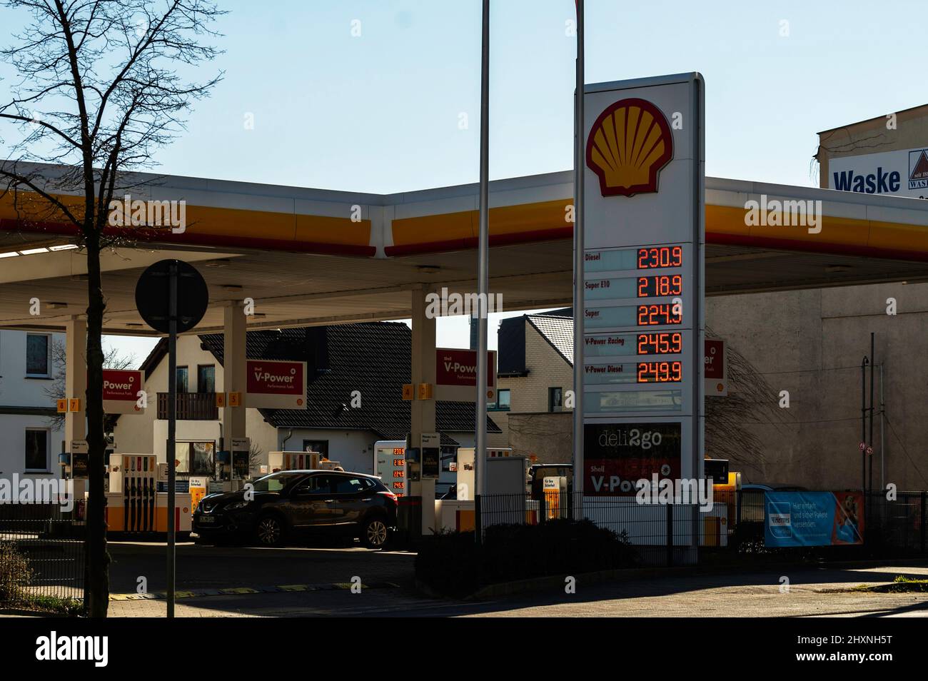 Germany , Cottbus , 13.03.2022 , Prices at German gas stations explode Stock Photo