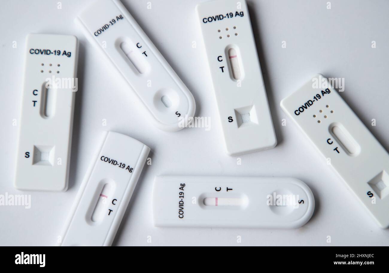 Test kit for viral disease COVID-19 Stock Photo - Alamy