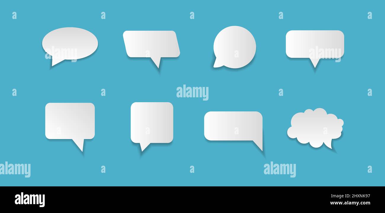 Speech Bubble set. Vector illustration. Flat design Stock Vector Image ...