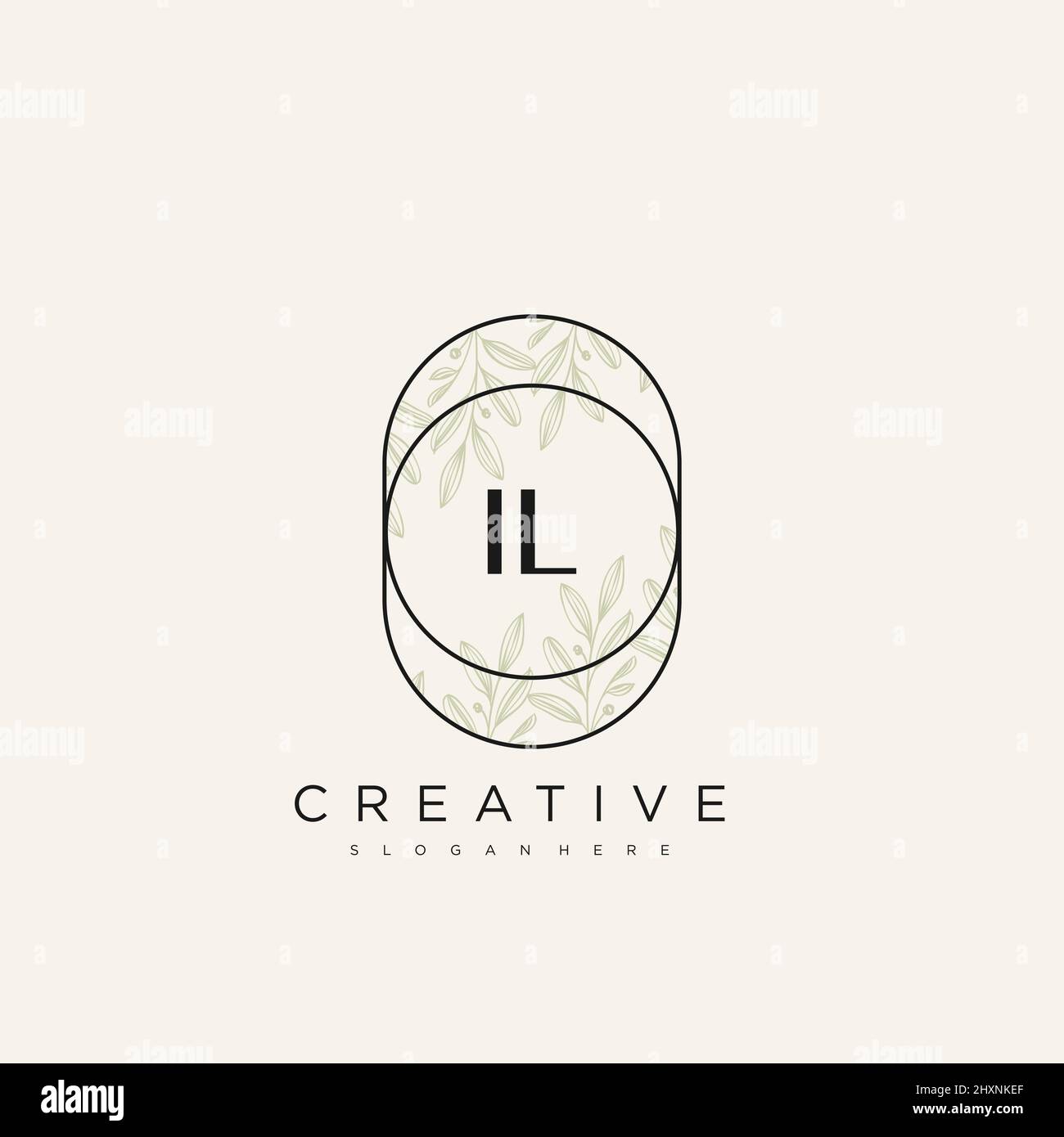 IL Initial Letter Flower Logo Template Vector premium vector Stock Vector