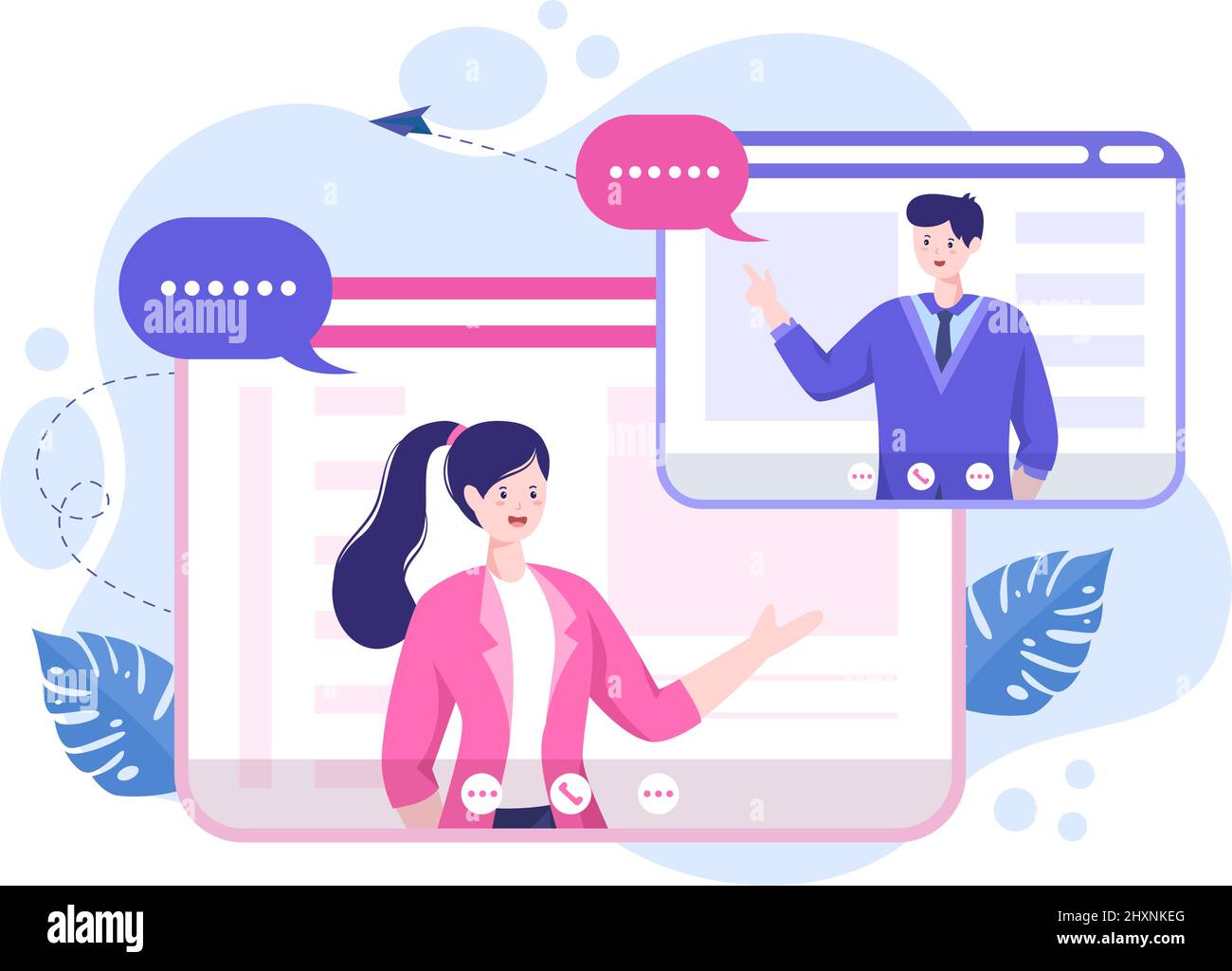Conference Video Call by Remote Communication with Online Friends using